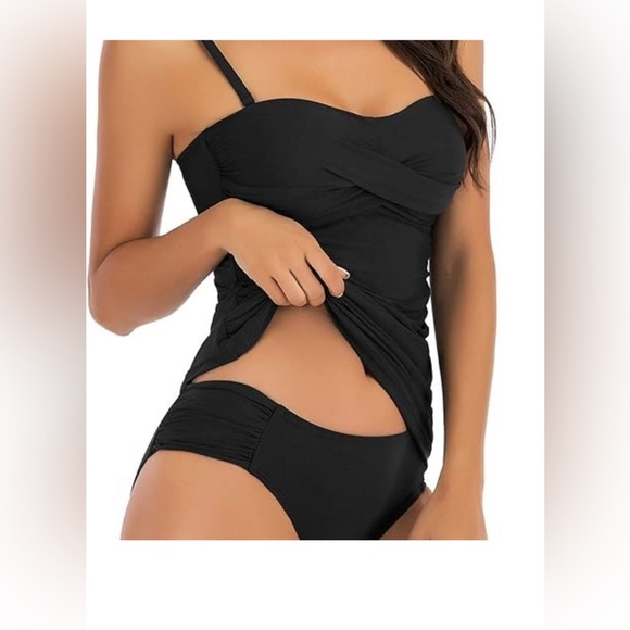 Women’s Tankini Tummy Control Top & Bottoms Swimsuit Size M - Picture 2 of 10